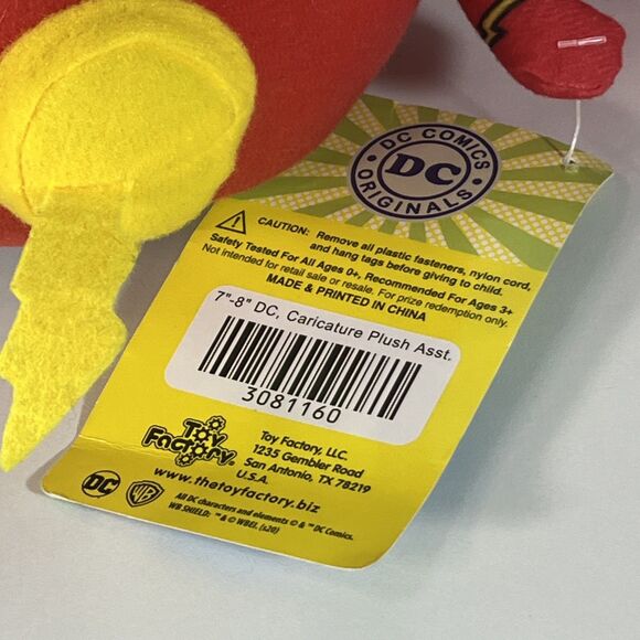 Toy Factory DC Comics The Flash Plush Caricature Big Head 8” Stuffie - Picture 6 of 8